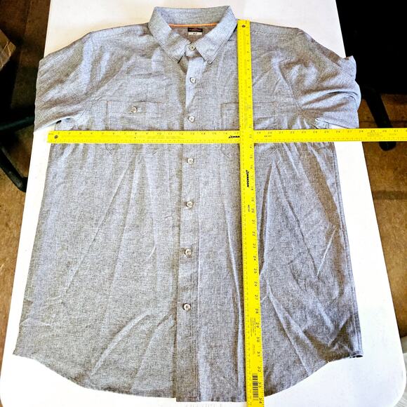 Ridgecut Long Sleeve Tech Chambray Gray Button Shirt TruTemp 365 Men's XLT 3201 - Picture 6 of 9